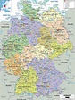 Nemecko mesta mapa - Mapa miest v Nemecku (v Západnej Európe - Európa)