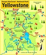 mapa del parque nacional de Yellowstone wyoming estados unidos USA ...