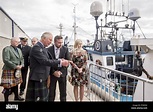 Prince Charles attends the opening of Peterhead fish market, in ...