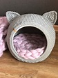 Cuna de gato de lana. Cama de gato cama para mascotas. Regalo | Etsy