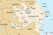 Mapa de Azerbaiyán - datos interesantes e información sobre el país
