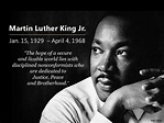 In Remembrance: Martin Luther King, Jr. | Living in the Moment