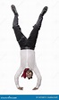 Man upside down stock image. Image of studio, activity - 134754873