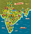 India Map of Major Sights and Attractions - OrangeSmile.com
