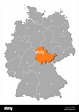Mapa político de Alemania con varios estados en los que se resalta de ...