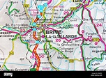 Mapa de carreteras de brive la gaillarde fotografías e imágenes de alta ...