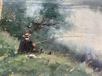 Edma Morisot Oil on canvas - Cervantes antique