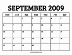 Calendar September 2009 – Printable Old Calendars