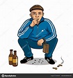 Gopnik hooligan man pop art vector illustration Stock Vector Image by ...