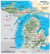Michigan On A Map Of The Usa - United States Map