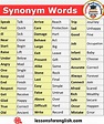 48 Synonym Words List In English Arrive Reach Care Protection Damage ...