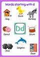 Free Printable words that start with D Worksheet - About Preschool