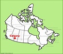 Calgary location on the Canada Map - Ontheworldmap.com