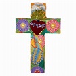 NA144 - Large Hand Painted Wood Cross #5 — FANDANGO TRADING - MEXICAN ...