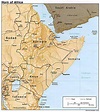 1Up Travel - Maps of Somalia. Horn of Africa (Shaded Relief) 1992 (218K)