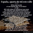 Poema España, aparta de mí este cáliz de César Vallejo - Análisis del poema