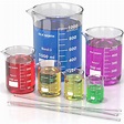 Borosilicate Glass Beaker Set (Pack of 6) – Graduated Low Form ...