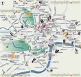 London top tourist attractions map - City sightseeing highlights map ...