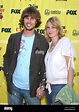 Jon Heder & wife Kirsten attend the Teen Choice Awards 2005 at the ...