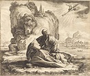 Der heilige Johannes auf der Insel Patmos von Jacques Callot