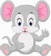 Lindo ratón de dibujos animados agitando | Vector Premium