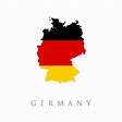 mapa de la bandera de alemania. mapa de alemania. diseño vectorial ...