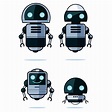 conjunto de robots de dibujos animados en estilo plano 1073536 Vector ...