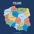 Baixar Vetor De Mapa Da Divisão Administrativa Da Polônia