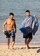 Joel Edgerton hits Bondi Beach with fellow Aussie actor Damian Walshe ...