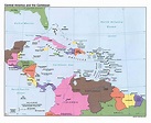 Mapa de la región caribeña