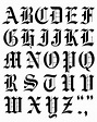 Old English Font Vector. Set Gothic Font Vector Alphabet Sketch. Stock ...