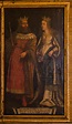 D. Dinis & Isabel de Aragão (Rainha Santa), quadro da Sala dos Capelos ...