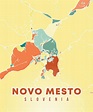 Novo Mesto Slovenia Map Digital Art by Alexandru Chirila | Pixels