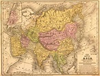 Map of Asia, 1852 - Original Art, Antique Maps & Prints