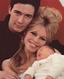 Jacques Charrier & their son Nicolas, 1960. Brigitte Bardot, Bridget ...