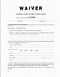 Printable Waiver Forms - Printable Forms Free Online