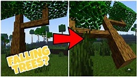 FALLING TREES? - Dynamic Trees Addon || Minecraft PE 1.16 - YouTube