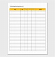 Inventory List Template - For Word, Excel and PDF Format
