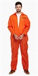 Adults Classic Orange Prisoner Jumpsuit Prison Inmate Fancy Dress ...