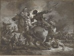 Francesco Casanova | Cavalry Skirmish with a Fallen Drummer at Left ...