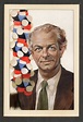 Oil portrait of Linus Pauling, featuring a model of the alpha-helix in ...