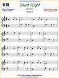 Silent Night piano sheet music - free printable PDF Popular Piano Sheet ...