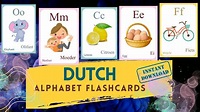 DUTCH Alphabet FLASHCARD With Picture Learning DUTCH Dutch - Etsy