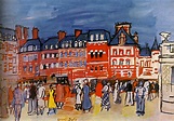 Houses in Trouville - Raoul Dufy - WikiArt.org - encyclopedia of visual ...