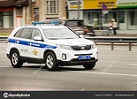 Moscow Russia July 2018 Russian Police Car Streets Moscow Motion ...