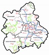 A Map of West Midlands England. West Midlands UK Map