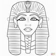 King Tut Mask Coloring Page