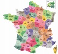 France : coloured and outline maps of the departments