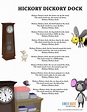 Free printable nursery rhyme lyrics page. hickory dickory dock, nursery ...