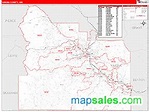 Yakima County, WA Zip Code Wall Map Red Line Style by MarketMAPS